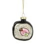 Kersthanger sushi - zwart/wit -6x6.5x2.4 cm